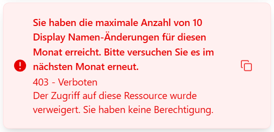LIVOI Dashboard: Kopierbare Fehlermeldungen für schnelleren Support