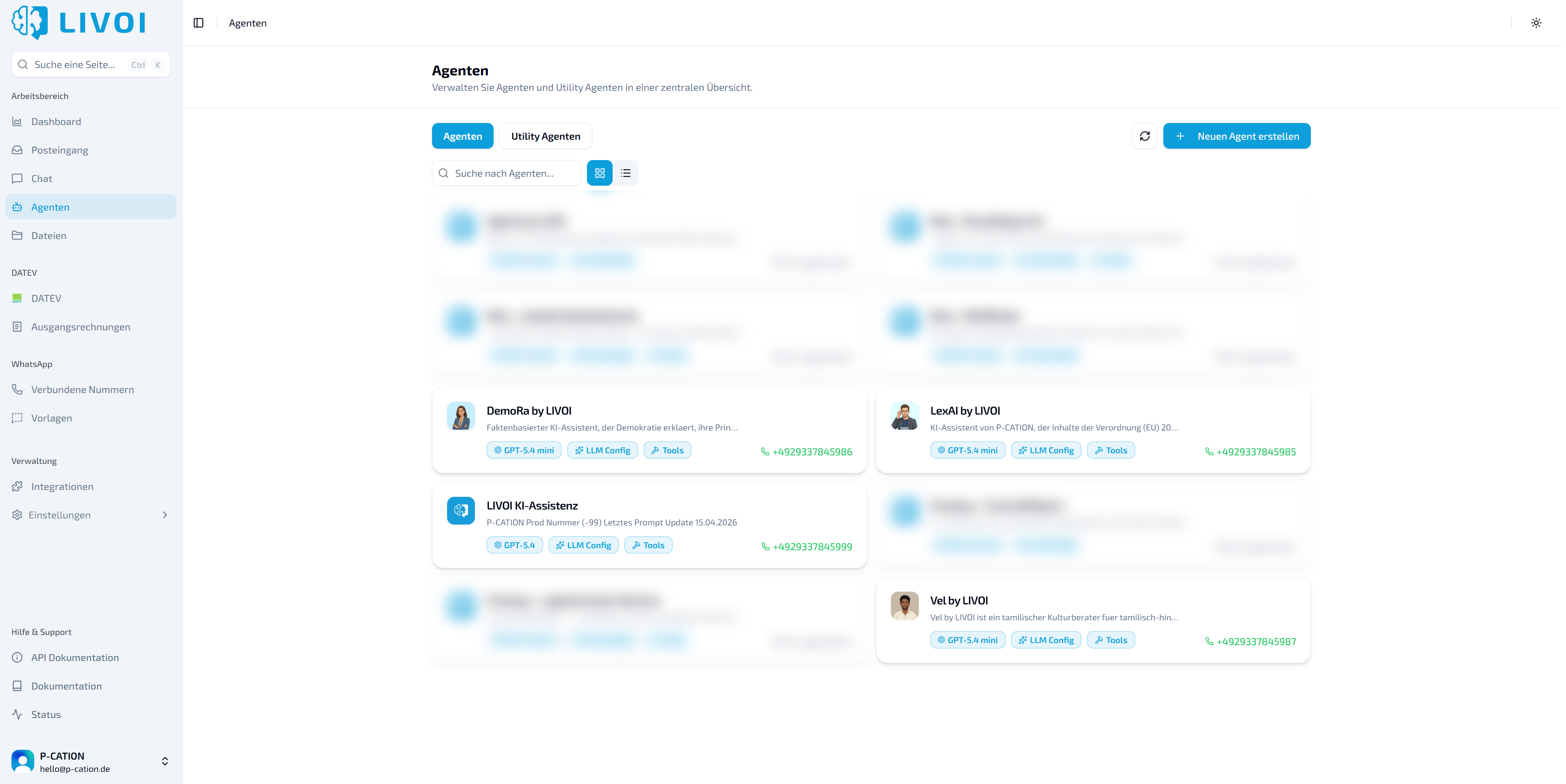 Agenten Dashboard